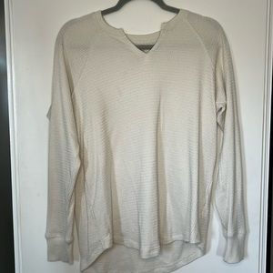 AE Long-Sleeve Waffle Plush Tee